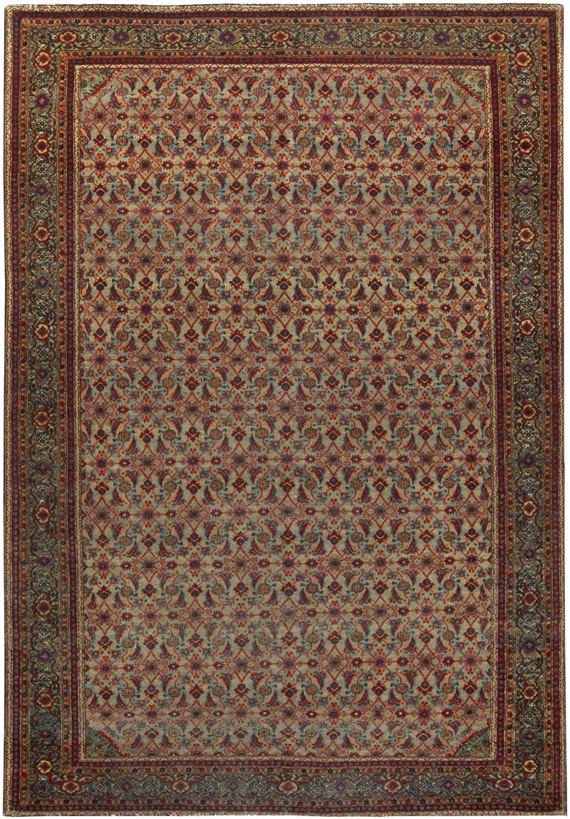 One of a kind 19th Century Persian Tabriz Handmade Wool Rug