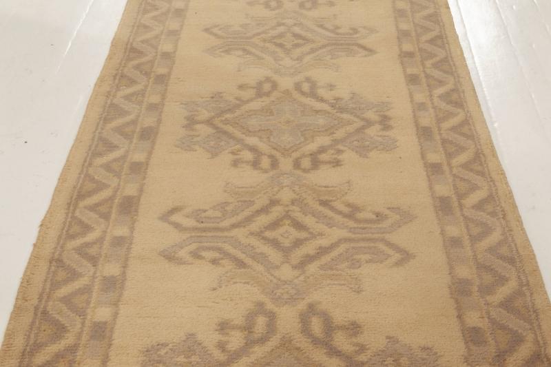 One of a kind Antique Oushak Handmade Wool Runner