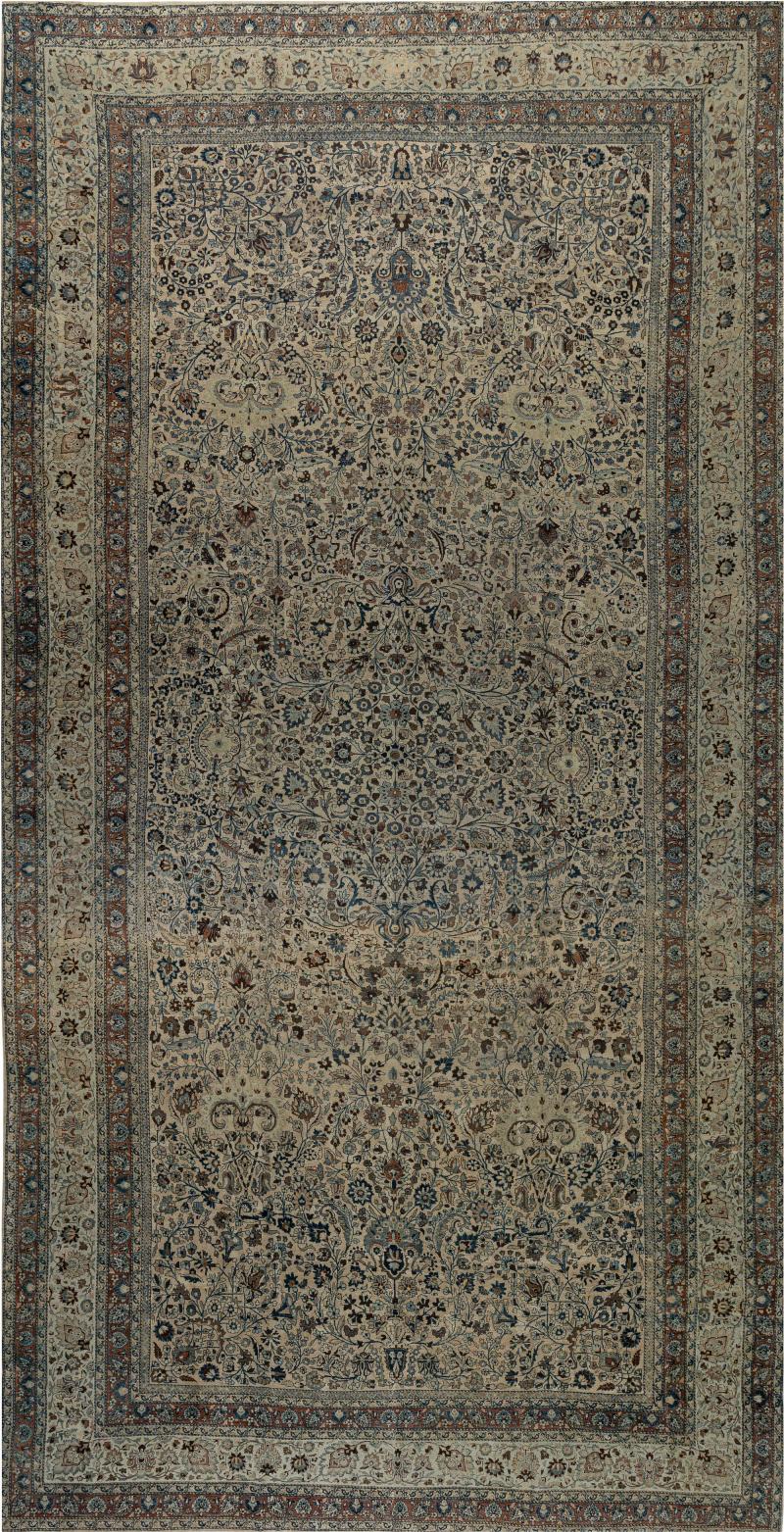 One of a kind Oversized 19th Century Persian Meshad Rug