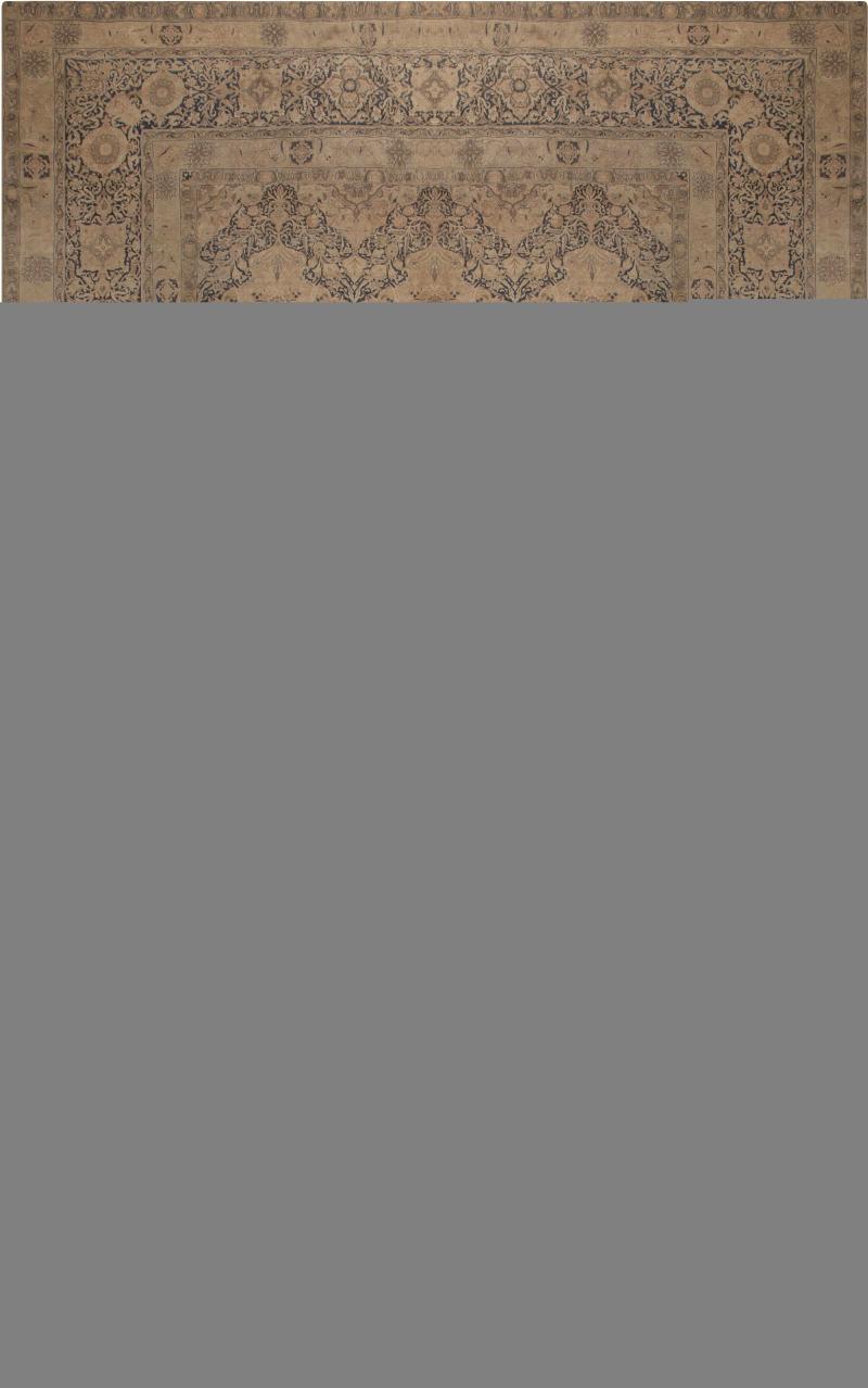 One of a kind Oversized Antique Persian Kirman Handmade Wool Rug