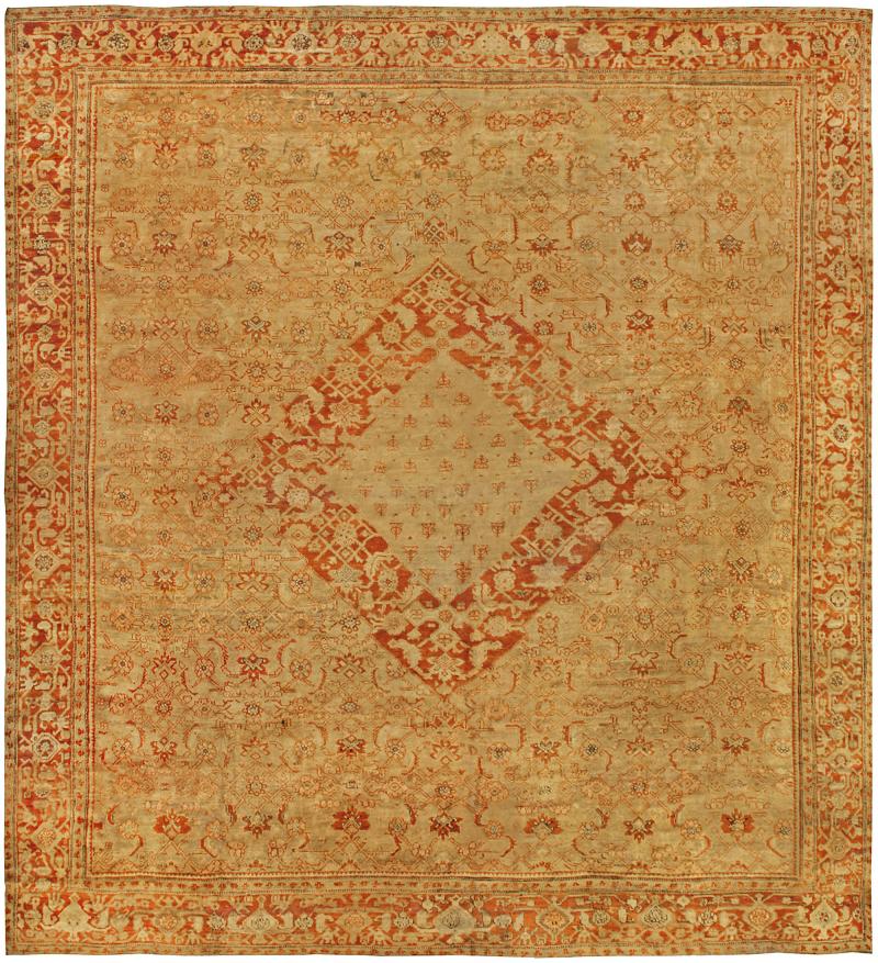 One of a kind Oversized Antique Turkish Oushak Handmade Rug