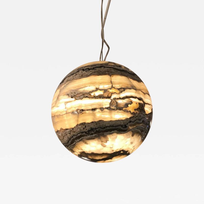 Onyx Globe Form Pendant Light