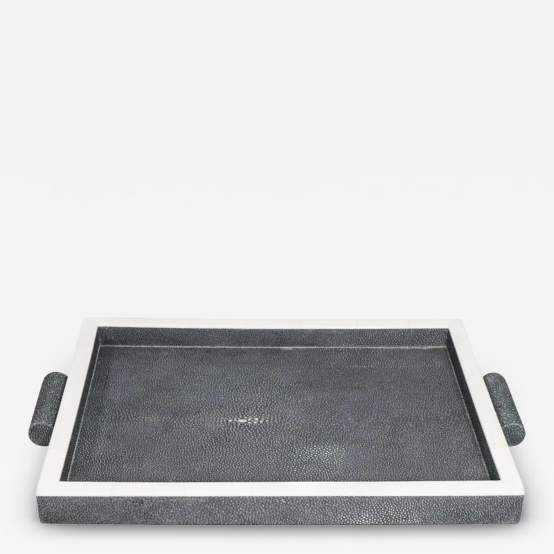 Onyx Shagreen and White Cow Bone Tray