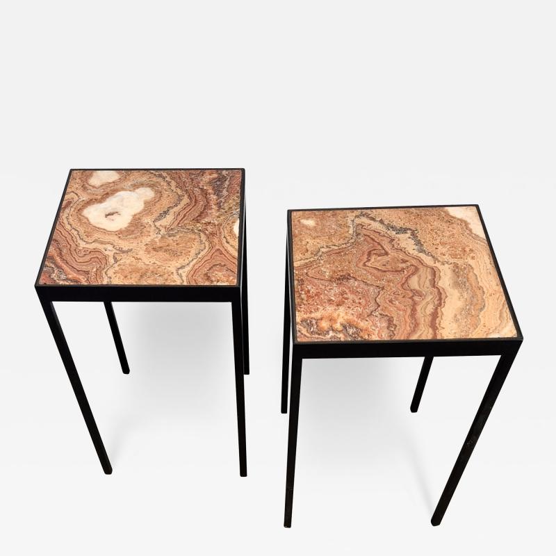 Onyx and Marble Industries Gueridon Onyx side tables