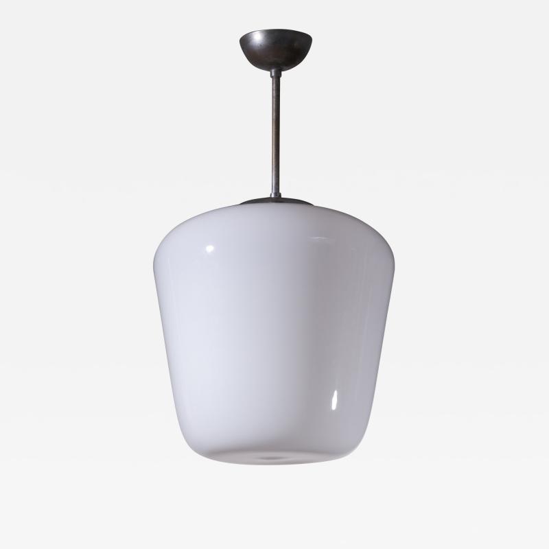 Opaline glass pendant lamp