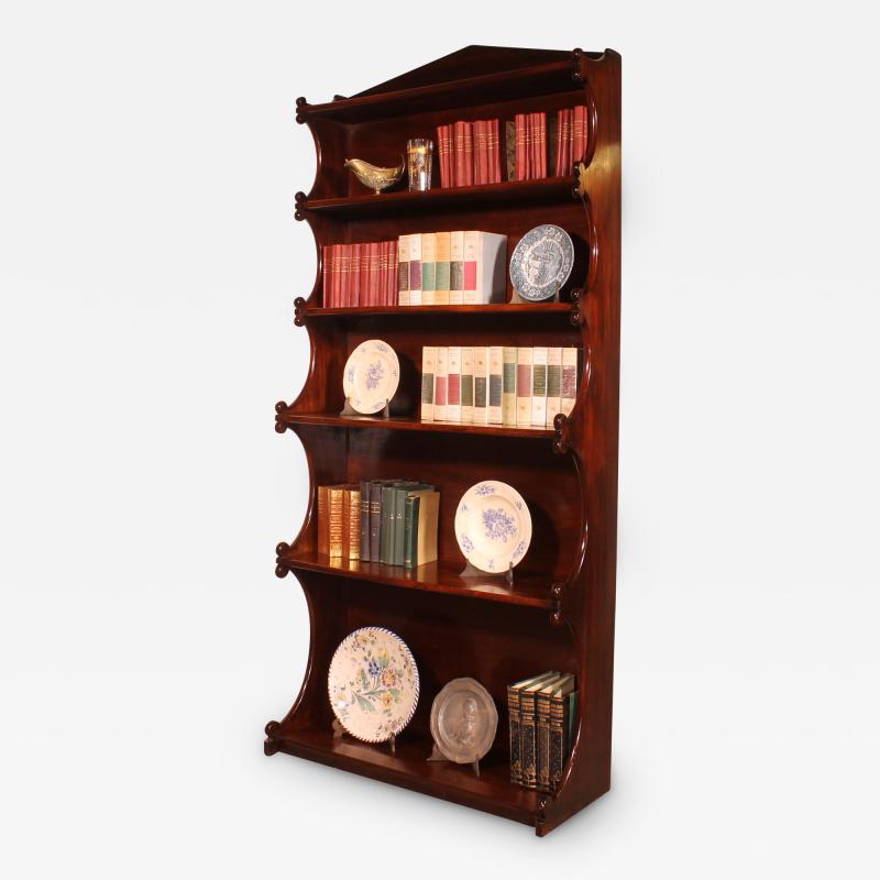 Open Bookcase Called Waterfall In Mahogany From The 19th Century