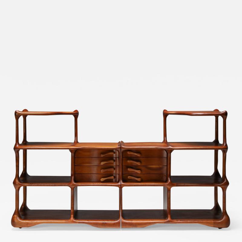 Open storage shelves by Charles Fisher and Howard Osinski 1970s