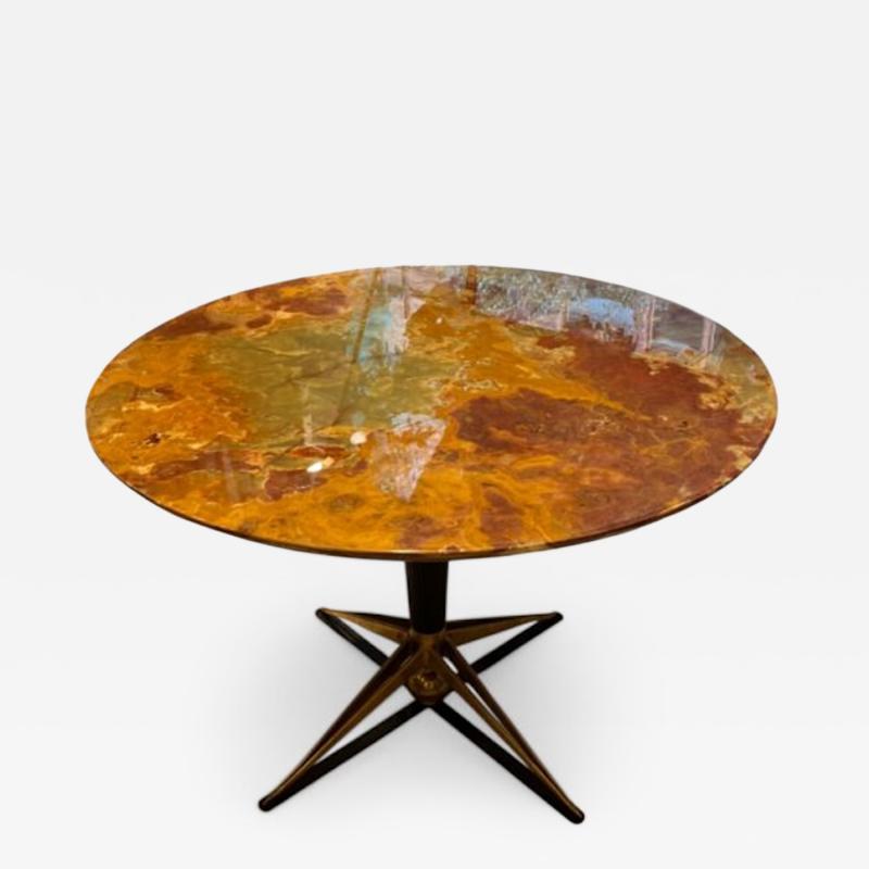 Orange Onyx Table by Italian Design 50s