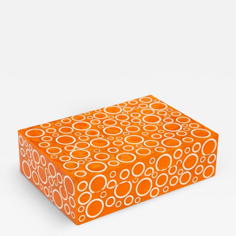 Orange Resin Keepsake Box 7x10