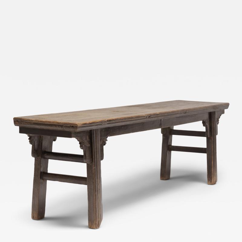 Orchid Flower Splayed Leg Bench