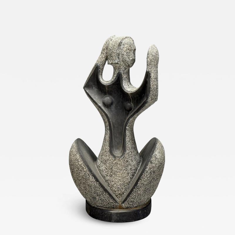 Organic Modern Carved Stone Nude Female Figure USA 1960s