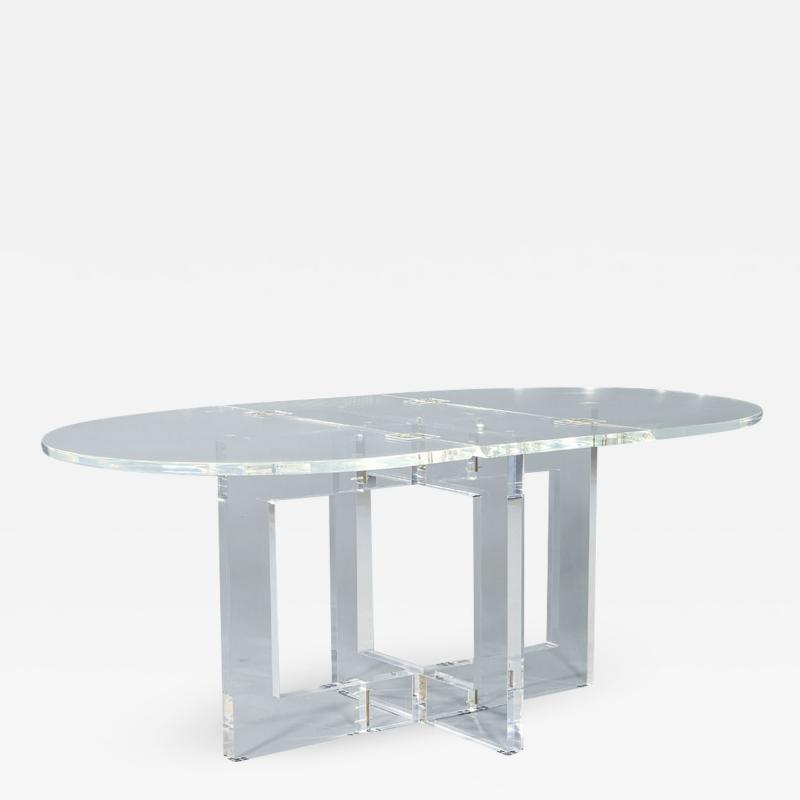 Original Acrylic Vintage Modern Drop Leaf Table