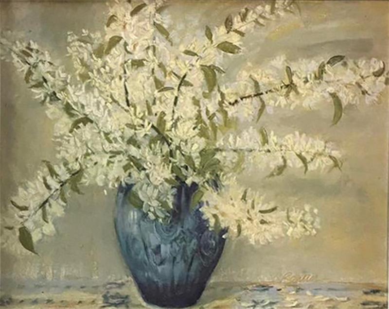 Original Carol Rowan Still Life Oil Painting of Flowers