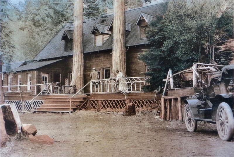 Original Circa 1914 Photo Lake Tahoe Area Dining Room At Fallen Leaf Lake Lodge