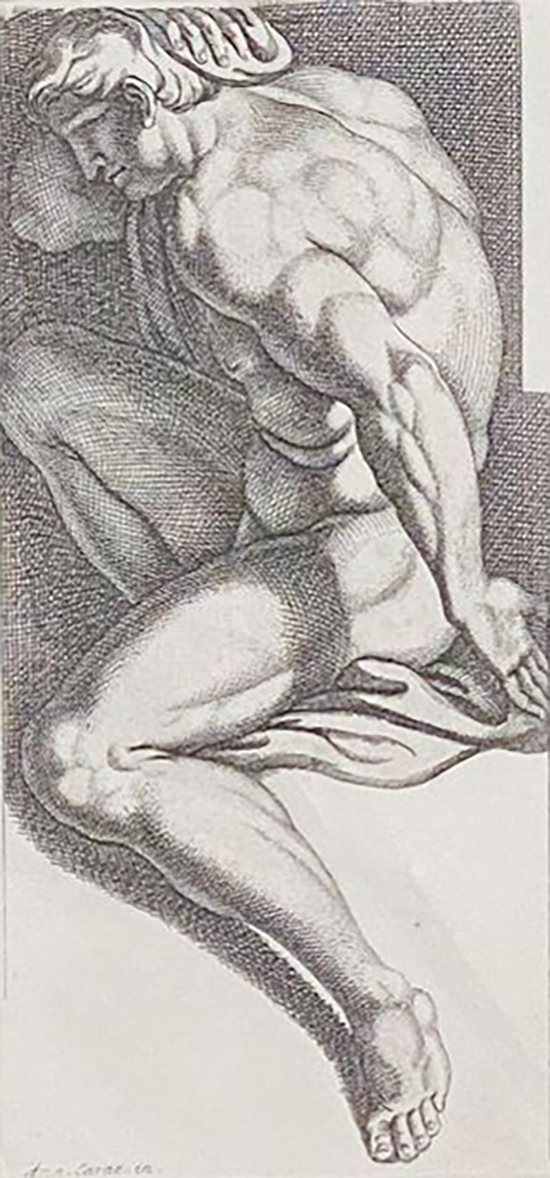 Original Engraving from Annibale Carracci Loves of the Gods 
