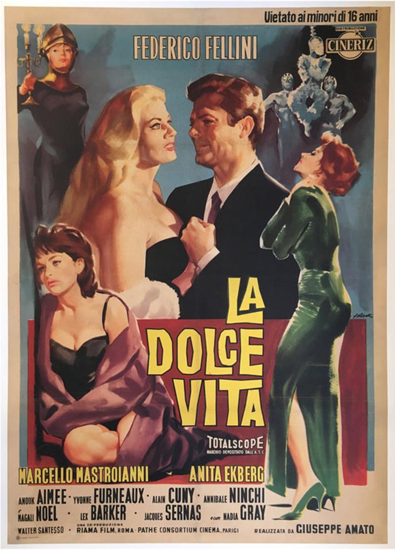 Original La Dolce Vita Film Poster 1960