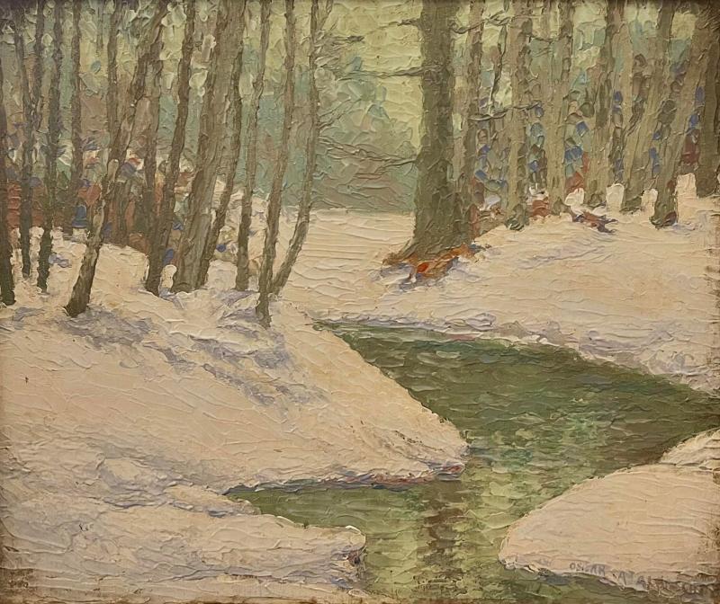 Original Plein Air Landscape Impressionist Oil Painting by Oscar Albrecht