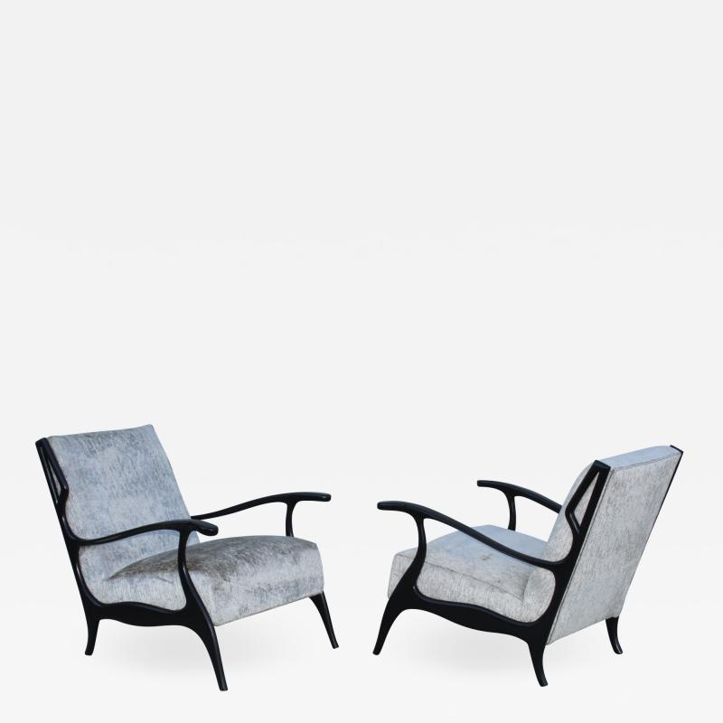 Orlando Orlandi 1950s Italian Lounge Chairs In The Style Of Orlando Orlandi