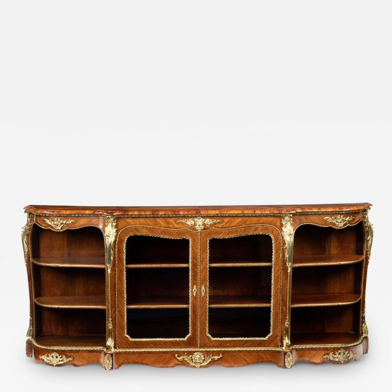 Ornate Victorian kingwood side cabinet in the French taste attributed to Gillows