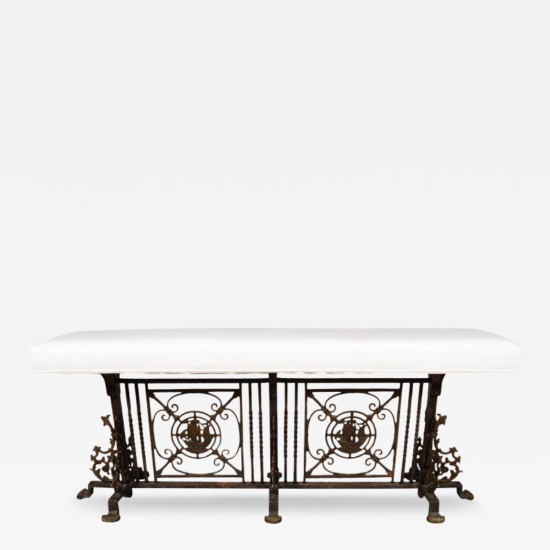 Oscar Bach Wrought Iron Bench