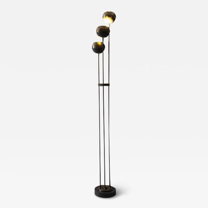 Oscar Torlasco Floorlamp in Enameled Metal and Stainless Steel by Oscar Torlasco for Lumi