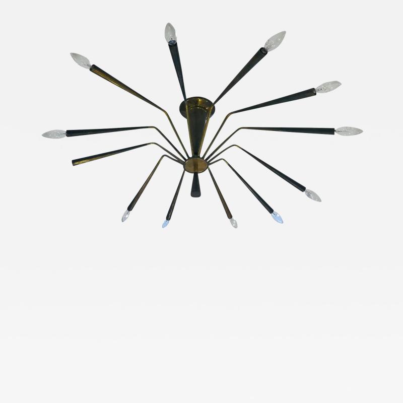 Oscar Torlasco Ragno LUMI 1960s Italian Flush Mount