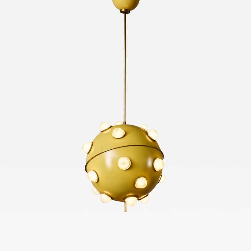Oscar Torlasco Yellow Mod 551 Chandelier by Oscar Torlasco for Lumi