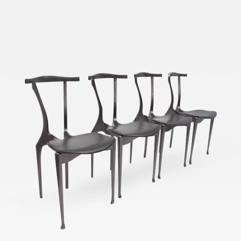 Oscar Tusquets Blanca Set of Oscar Tusquets Gaulino Chairs Black