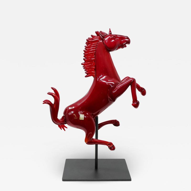 Oscar Zanetti Ferrari Murano Glass Horse