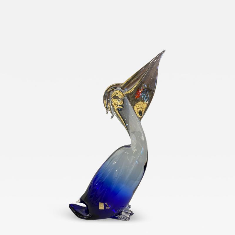 Oscar Zanetti Large Murano Glass Pelican