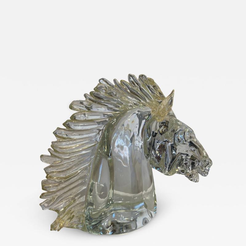 Oscar Zanetti Murano Glass Horse Head by Zanetti