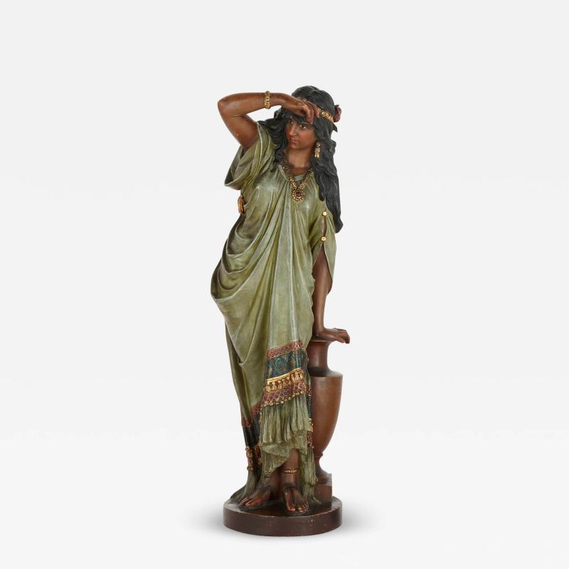 Oskar Gladenbeck Large terracotta female figure by Oskar Gladenbeck