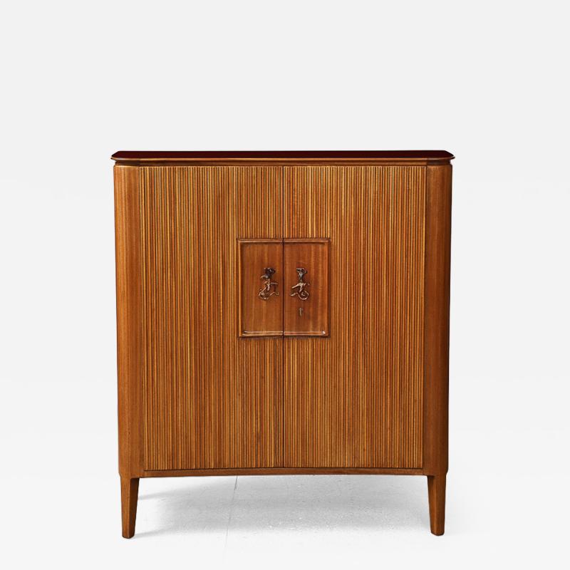 Osvaldo Borsani 2 Door Cabinet by Osvaldo Borsani Lucio Fontana for ABV