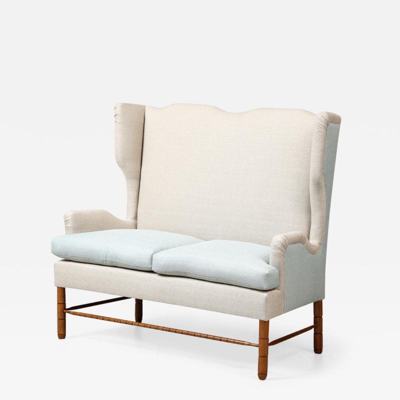 Osvaldo Borsani High Back Settee by Osvaldo Borsani