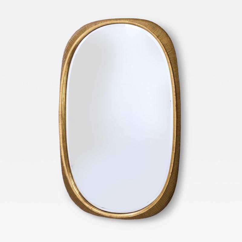 Osvaldo Borsani Important Borsani Gold Leaf Mirror Italy 1950s