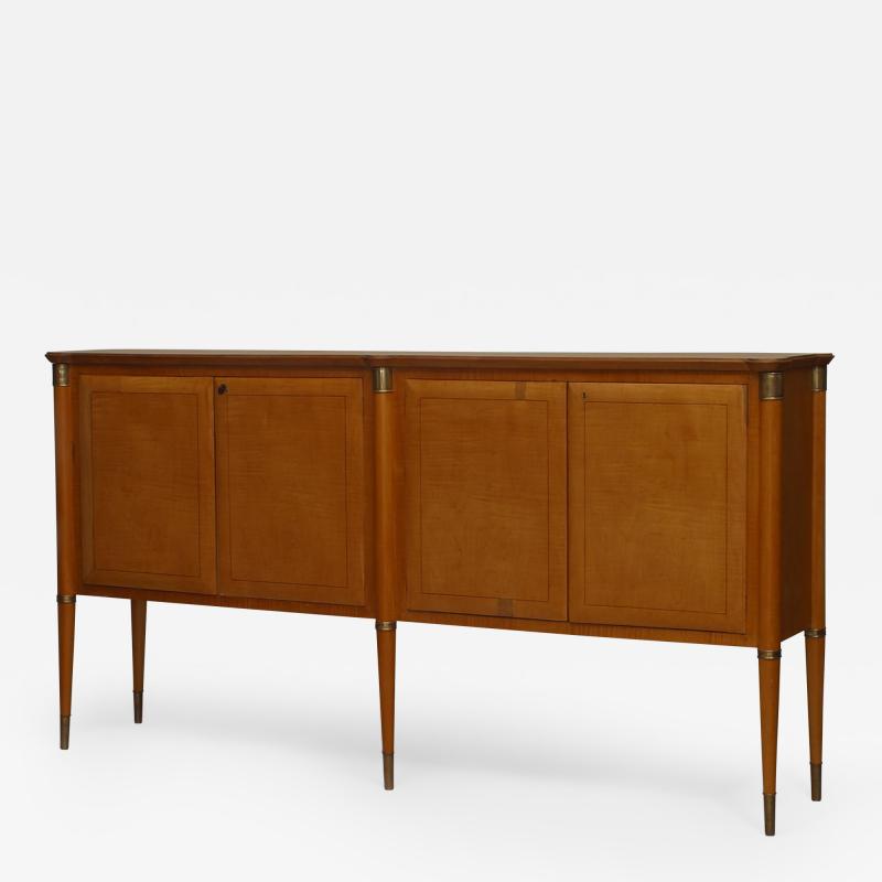 Osvaldo Borsani Italian 1930s Sycamore 4 Door Sideboard