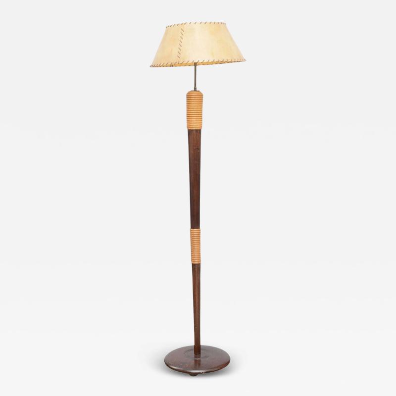 Osvaldo Borsani Italian Modern Parchment Shade Floor Lamp Borsani 1960s