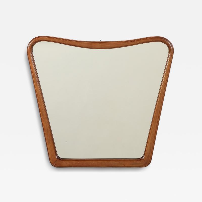 Osvaldo Borsani Italian Walnut Shaped Mirror Att Osvaldo Borsani circa 1940s