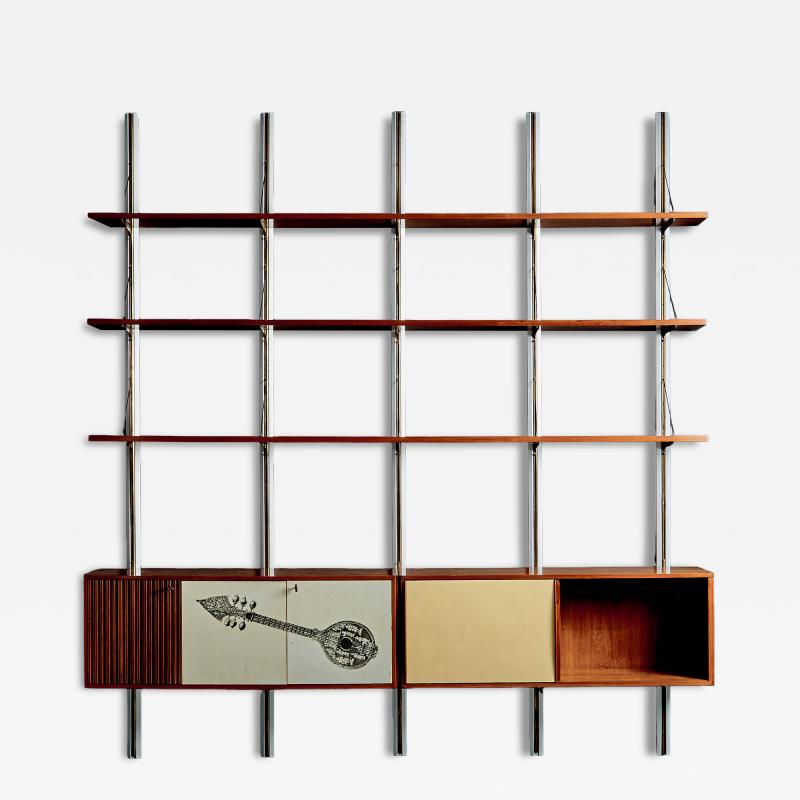 Osvaldo Borsani Mid Century Wall Mounted Shelving Unit attributed to Osvaldo Borsani