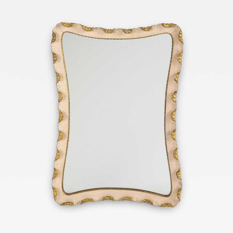 Osvaldo Borsani Osvaldo Borsani Painted and Gilded Wall Mirror Italy circa 1940
