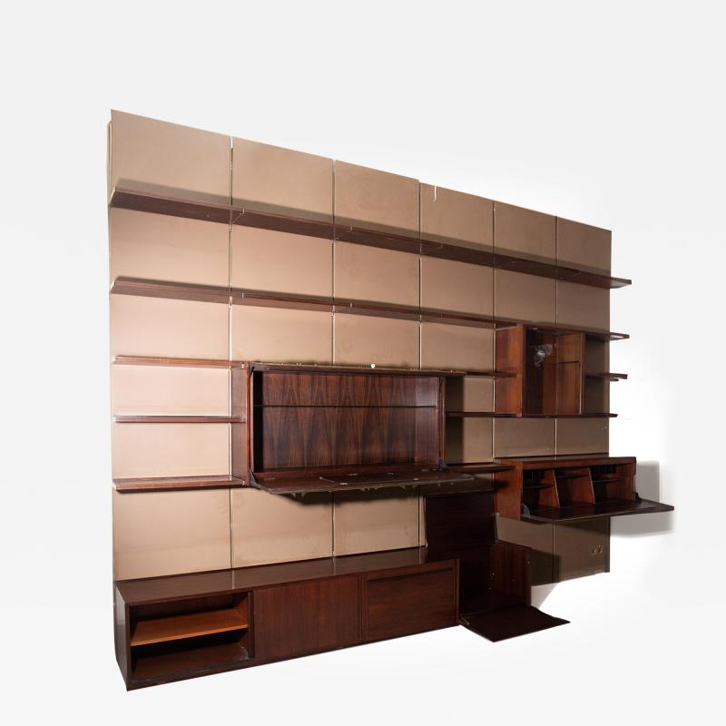 Osvaldo Borsani Osvaldo Borsani Rare Wall Bookcase with Pomodoro Artwork