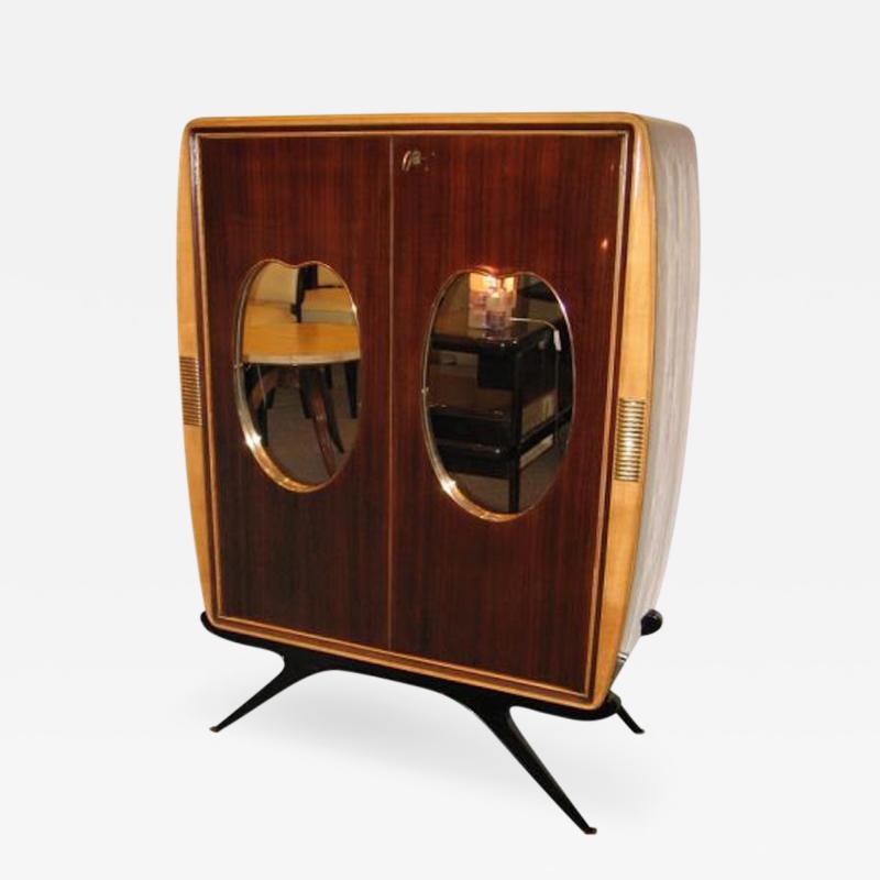 Osvaldo Borsani Osvaldo Borsani Two Door Bar Cabinet in Rosewood