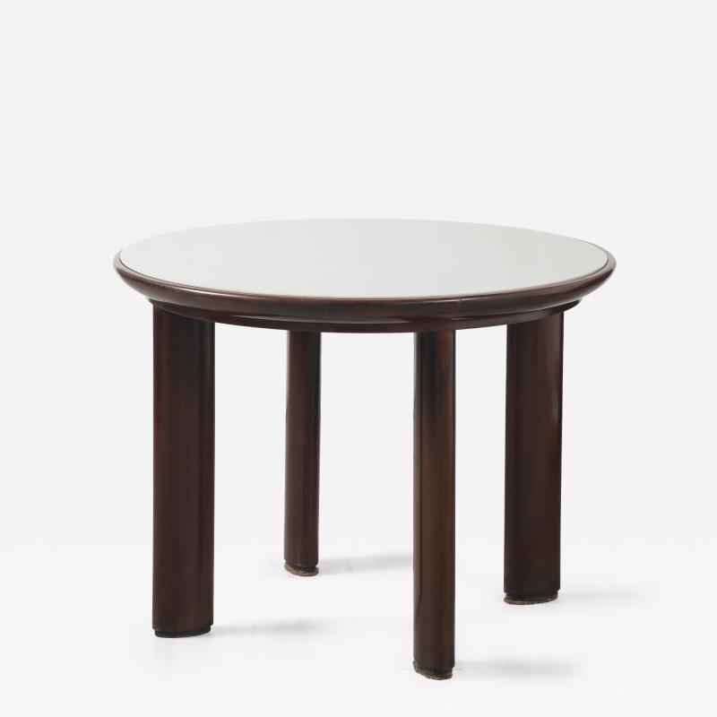 Osvaldo Borsani Osvaldo Borsani Walnut and Opaline Glass Table circa 1934