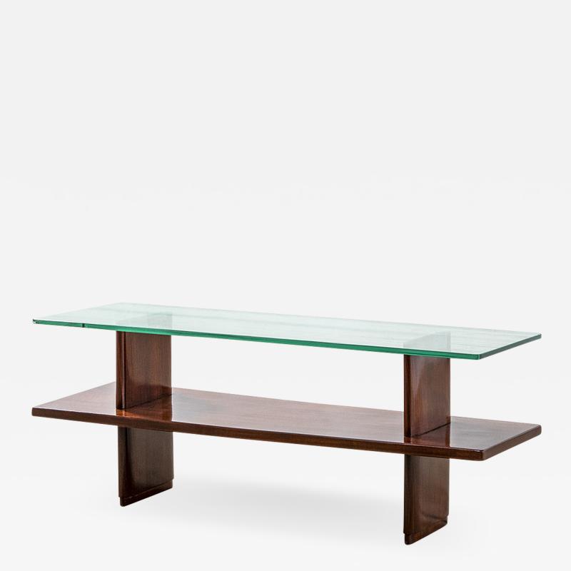 Osvaldo Borsani Osvaldo Borsani Wood and Glass Coffee Table by Arrdemaneti Varedo