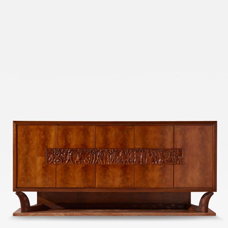 Osvaldo Borsani Osvaldo Borsani unique large credenza Arredamenti Borsani Varedo Italy 1940s
