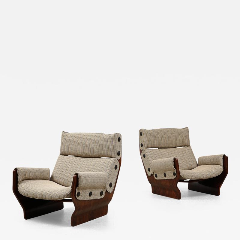 Osvaldo Borsani Pair of Canada Lounge Chairs by Osvaldo Borsani for Tecno