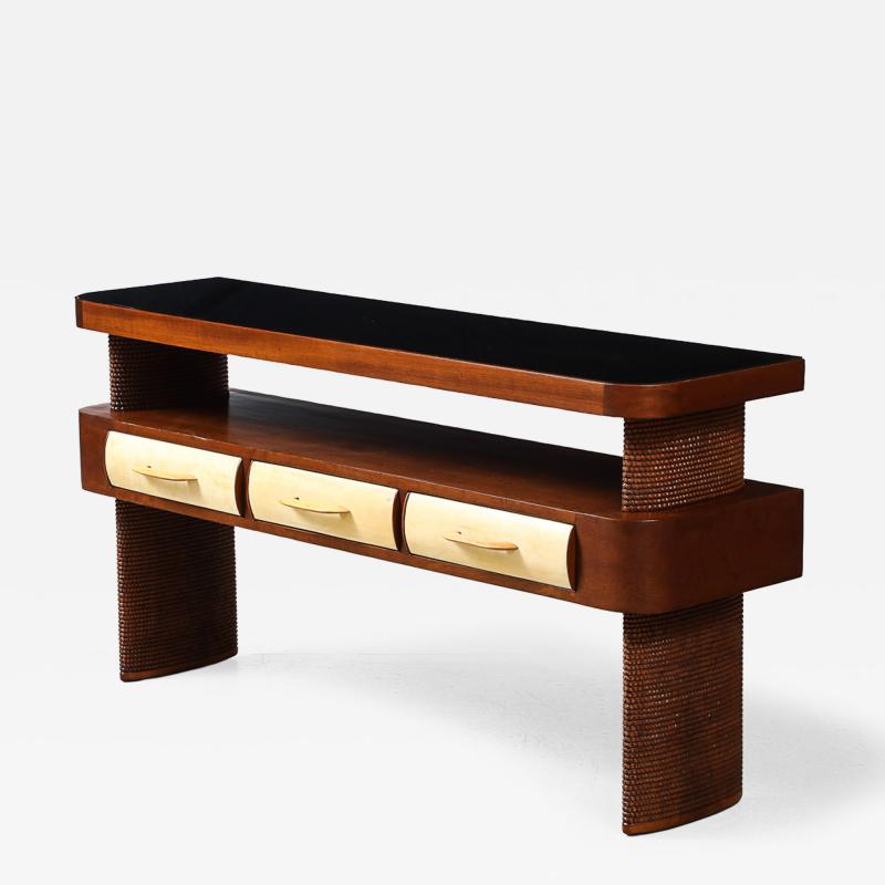 Osvaldo Borsani Rare 3 Drawer Console Table by Osvaldo Borsani for ABV