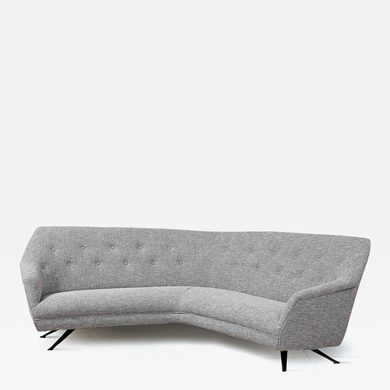 Osvaldo Borsani Rare Curved Sofa by Osvaldo Borsani for Tecno