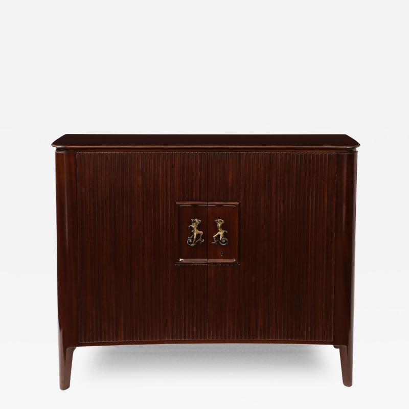 Osvaldo Borsani Rare Two door Cabinet or Sideboard by Osvaldo Borsani and Lucio Fontana for AVB