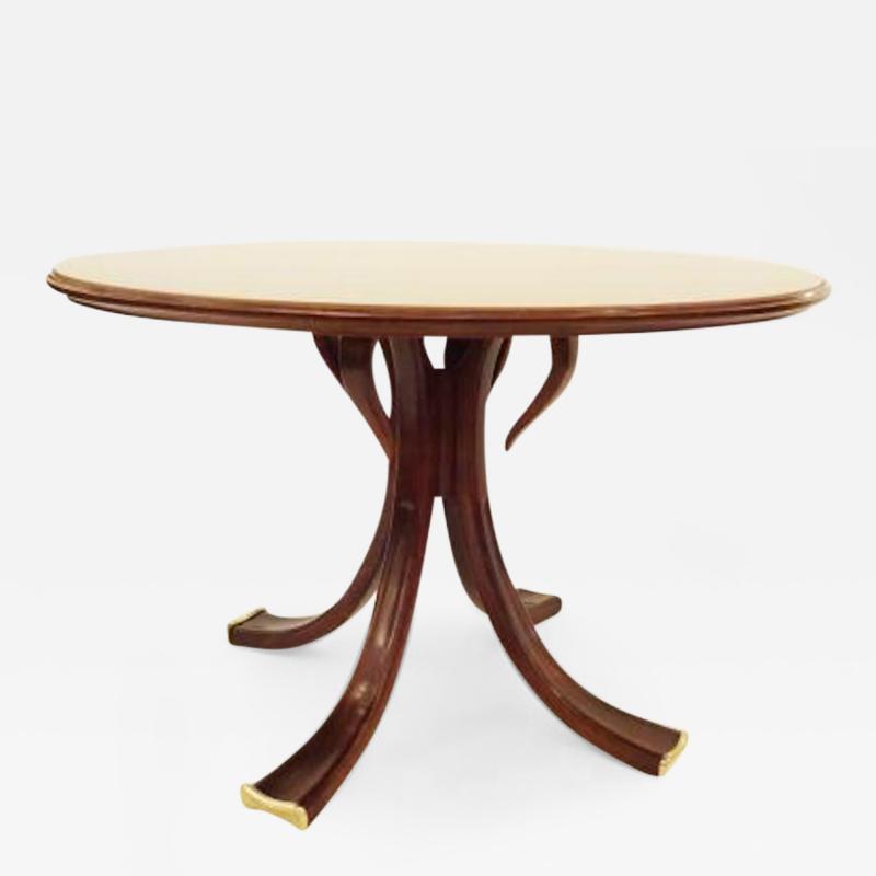 Osvaldo Borsani Rare and Important Center Table in Cherry and Glass by Osvaldo Borsani